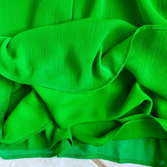 Cece Size 2 Lush Green Mini Dress small Off shoulders - Picture 4 of 7